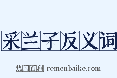 采兰子反义词是什么意思的图片
